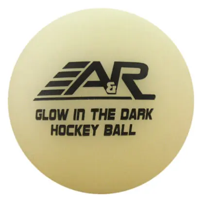 Glow in the dark street hockey ball