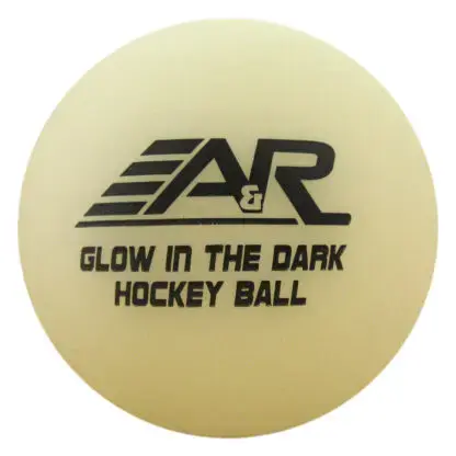Glow in the dark street hockey ball