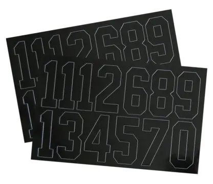 Helmet Numbers - Black