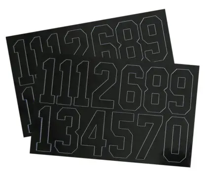 Helmet Numbers - Black