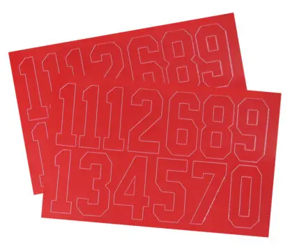 Helmet Numbers - Red