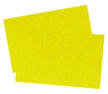 Helmet Numbers - Yellow