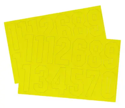 Helmet Numbers - Yellow