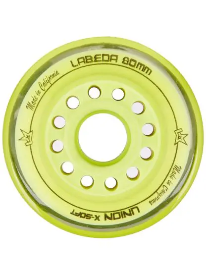 Labeda Union 74A X-Soft Roller Hockey Wheel - Yellow
